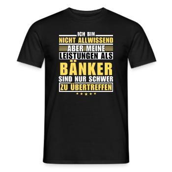 Unübertroffene Leistung als Bänker - Männer T-Shirt - Schwarz - Vorne - AI Model Male 178 light (178cm)