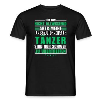 Des performances inégalées en tant que danseuse - T-shirt homme - noir - Devant - AI Model Male 178 light (178cm)