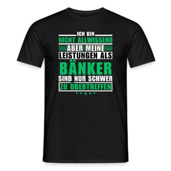Unübertroffene Leistung als Bänker - Männer T-Shirt - Schwarz - Vorne - AI Model Male 178 light (178cm)