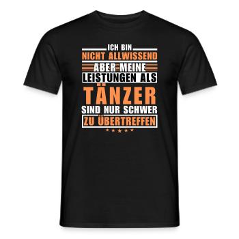 Des performances inégalées en tant que danseuse - T-shirt homme - noir - Devant - AI Model Male 178 light (178cm)