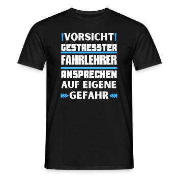 Ne parlez pas à un moniteur de conduite stressé ! - T-shirt homme - noir - Devant - AI Model Male 178 light (178cm)