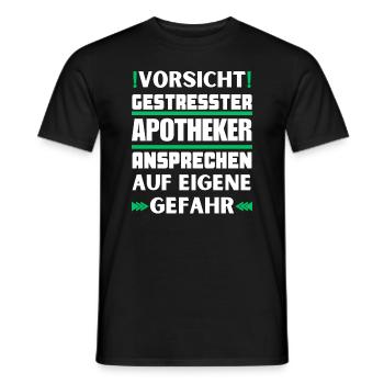 Gestresster Apotheker nicht ansprechen! - Männer T-Shirt - Schwarz - Vorne - AI Model Male 178 light (178cm)