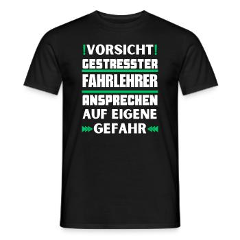 Ne parlez pas à un moniteur de conduite stressé ! - T-shirt homme - noir - Devant - AI Model Male 178 light (178cm)