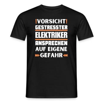 Ne parlez pas à un électricien stressé ! - T-shirt homme - noir - Devant - AI Model Male 178 light (178cm)