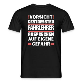 Ne parlez pas à un moniteur de conduite stressé ! - T-shirt homme - noir - Devant - AI Model Male 178 light (178cm)