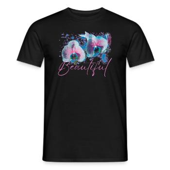 Beautiful Aphrodite Flowers - Men's T-Shirt - black - Front - AI Model Male 178 light (178cm)