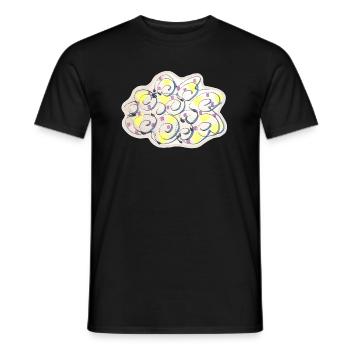 Spiral Cloud - Men's T-Shirt - black - Front - AI Model Male 178 light (178cm)