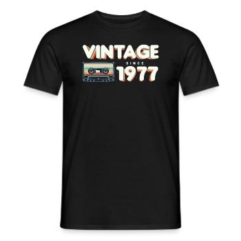 Musique Classique & Nostalgique Anniversaire - Vintage - T-shirt homme - noir - Devant - AI Model Male 178 light (178cm)