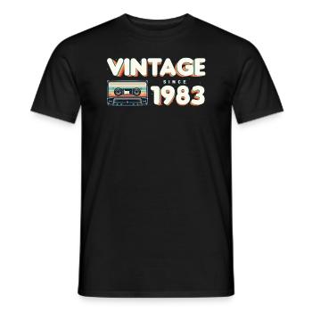 Musique Classique & Nostalgique Anniversaire - Vintage - T-shirt homme - noir - Devant - AI Model Male 178 light (178cm)