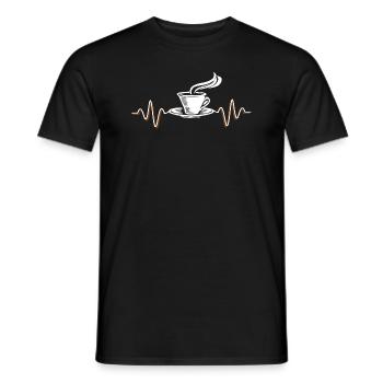 Coffee - Men's T-Shirt - black - Front - AI Model Male 178 light (178cm)