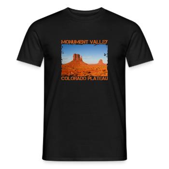 Monument Valley - Utah Arizona USA Western - Men's T-Shirt - black - Front - AI Model Male 178 light (178cm)