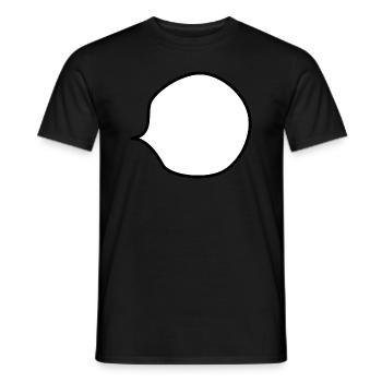 Speech bubble for own text - Men's T-Shirt - black - Front - AI Model Male 178 light (178cm)
