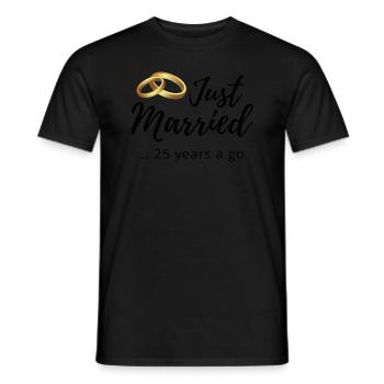 25th Wedding Anniversary - Men's T-Shirt - black - Front - AI Model Male 178 light (178cm)