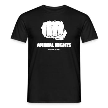 Animal Rights. Stand Up. Be Loud Clothing - Männer T-Shirt - Schwarz - Vorne - AI Model Male 178 light (178cm)