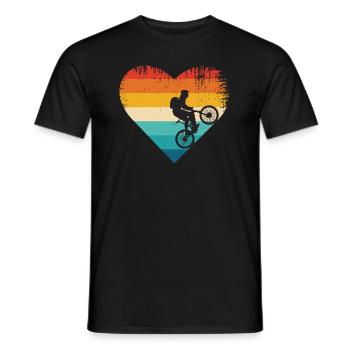 J’adore Mountain Bike Bike Heart - T-shirt homme - noir - Devant - AI Model Male 178 light (178cm)
