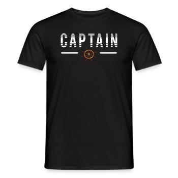 Boater Sailor Captain T-Shirt - Men's T-Shirt - black - Front - AI Model Male 178 light (178cm)