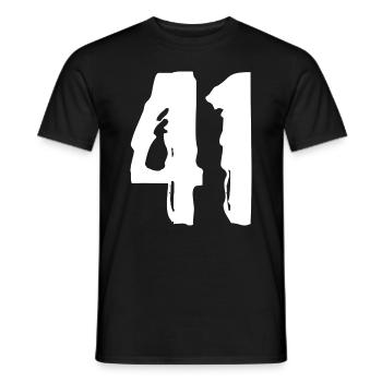 Maillot à 41 numéros - T-shirt homme - noir - Devant - AI Model Male 178 light (178cm)
