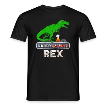 Daddy Dinosaure Daddysaurus Rex - T-shirt homme - noir - Devant - AI Model Male 178 light (178cm)