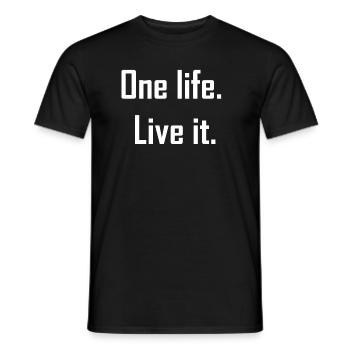 Une vie la vit - Votre cœur bat pour l’aventure - T-shirt homme - noir - Devant - AI Model Male 178 light (178cm)