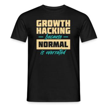 Growth Hacking, weil "normal" überbewertet wird - Männer T-Shirt - Schwarz - Vorne - AI Model Male 178 light (178cm)