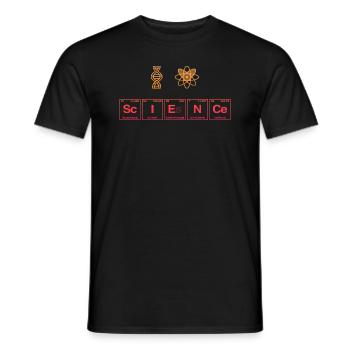 J’AIME LA SCIENCE - Symboles de recherche - T-shirt homme - noir - Devant - AI Model Male 178 light (178cm)