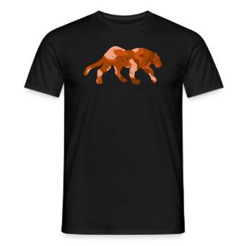 PANTHER Camouflage Wildlife Animal Lover Designs - Men's T-Shirt - black - Front - AI Model Male 178 light (178cm)