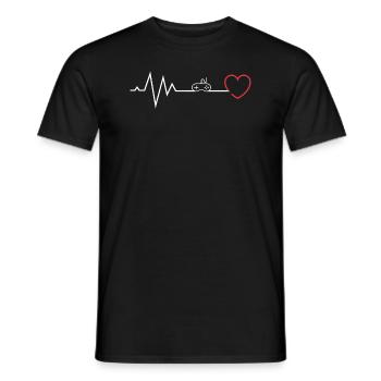 Heartbeat Gambler - Heartbeat Gambler - Men's T-Shirt - black - Front - AI Model Male 178 light (178cm)