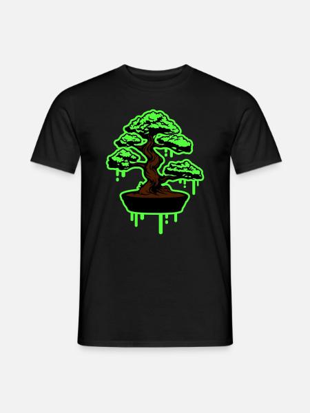 Tree Bonsai Symbol - Men's T-Shirt - black