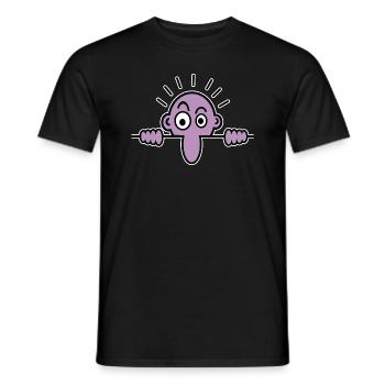 Wallman violet - T-shirt homme - noir - Devant - AI Model Male 178 light (178cm)