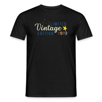 Vintage 1973 Gift Humor Anniversary 50 Years - Men's T-Shirt - black - Front - AI Model Male 178 light (178cm)
