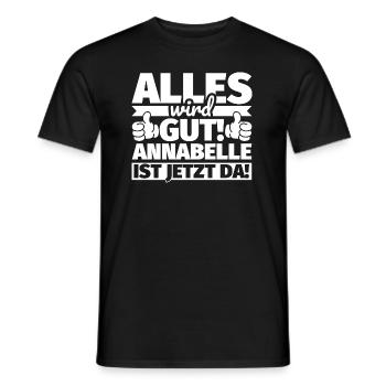 Annabelle Vorname Geschenk lustiger Spruch - Männer T-Shirt - Schwarz - Vorne - AI Model Male 178 light (178cm)