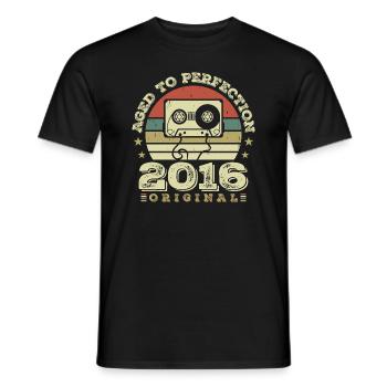 Idée Cadeau Anniversaire Vintage Original 2016 - T-shirt homme - noir - Devant - AI Model Male 178 light (178cm)