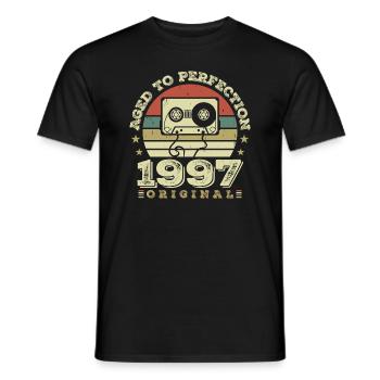 Original Vintage Jubiläumsgeschenkidee 1997 - Männer T-Shirt - Schwarz - Vorne - AI Model Male 178 light (178cm)