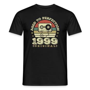 Original Vintage Jubiläums-Geschenkidee 1999 - Männer T-Shirt - Schwarz - Vorne - AI Model Male 178 light (178cm)