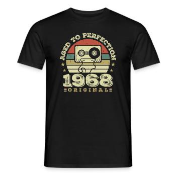 Original Vintage Jubiläumsgeschenkidee 1968 - Männer T-Shirt - Schwarz - Vorne - AI Model Male 178 light (178cm)
