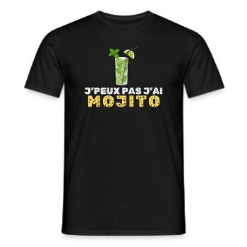 Je peux pas mojito - T-shirt homme - noir - Devant - AI Model Male 178 light (178cm)