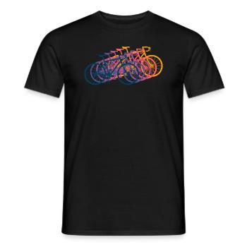 Bicycle Road Bike Vintage Retro - Men's T-Shirt - black - Front - AI Model Male 178 light (178cm)