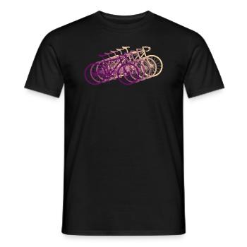 Bicycle Road Bike Vintage Retro - Men's T-Shirt - black - Front - AI Model Male 178 light (178cm)