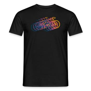 Bicycle Road Bike Vintage Retro Grunge - Men's T-Shirt - black - Front - AI Model Male 178 light (178cm)
