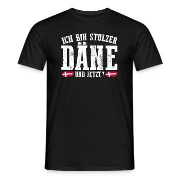 Danes Danish Denmark - Men's T-Shirt - black - Front - AI Model Male 178 light (178cm)