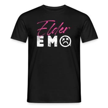 Elderemo - T-shirt homme - noir - Devant - AI Model Male 178 light (178cm)