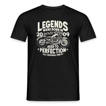 2009 Vintage Born Legends Anniversaire Moto - T-shirt homme - noir - Devant - AI Model Male 178 light (178cm)