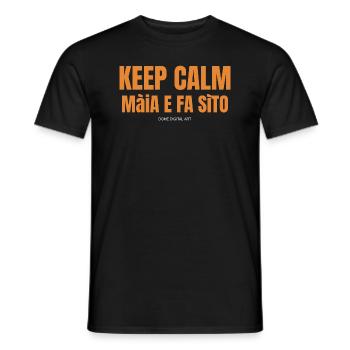 Bleib ruhig Brescianischer Dialekt 1 - Männer T-Shirt - Schwarz - Vorne - AI Model Male 178 light (178cm)