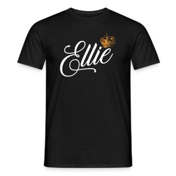 Ellie Name for Women Kids Toddlers - Ellie Surname - Men's T-Shirt - black - Front - AI Model Male 178 light (178cm)