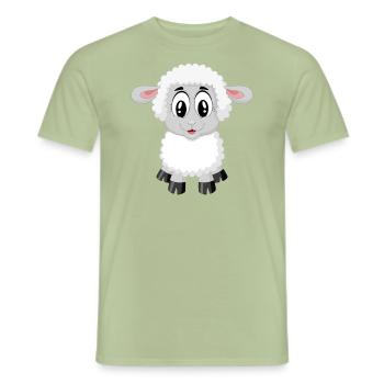 Sweet lamb - Men's T-Shirt - sage - Front - AI Model Male 178 light (178cm)