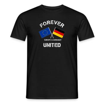 Europe EU European flag Germany - Men's T-Shirt - black - Front - AI Model Male 178 light (178cm)