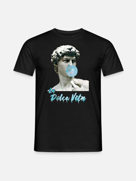 David's La Dolce Vita - Männer T-Shirt - Schwarz