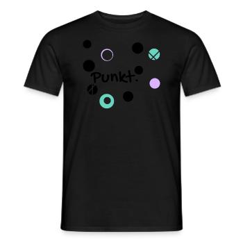 Punkt, purplemint Dots - Männer T-Shirt - Schwarz - Vorne - AI Model Male 178 light (178cm)