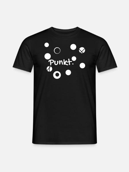 Weiße Punkte, white Dots - Männer T-Shirt - Schwarz