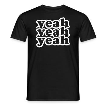 oui oui oui, texte d’inspiration rétro - T-shirt homme - noir - Devant - AI Model Male 178 light (178cm)